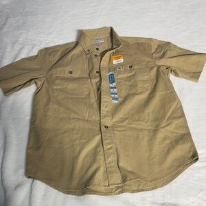 Carhartt Men's Khaki Button Down Shirt
